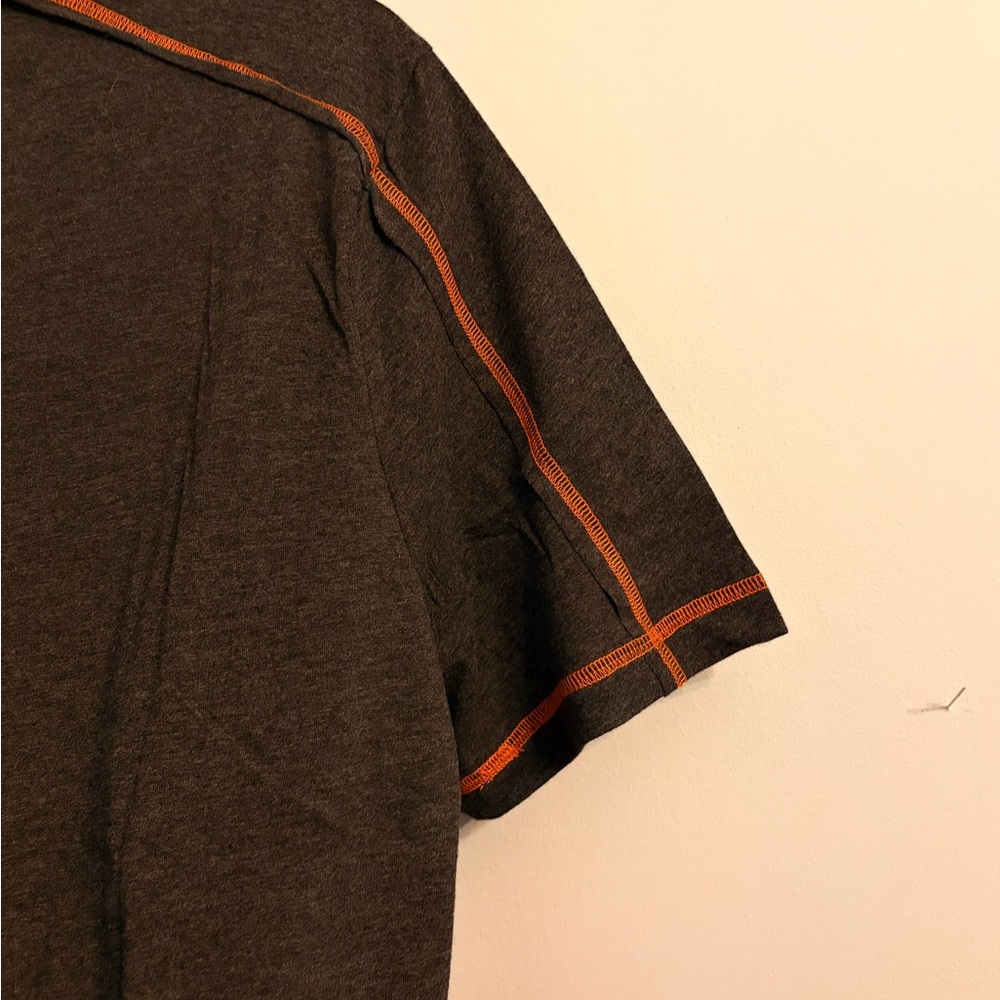 Men's Dark Gray Organic Crew Neck Shirt - Picture 5 of 8